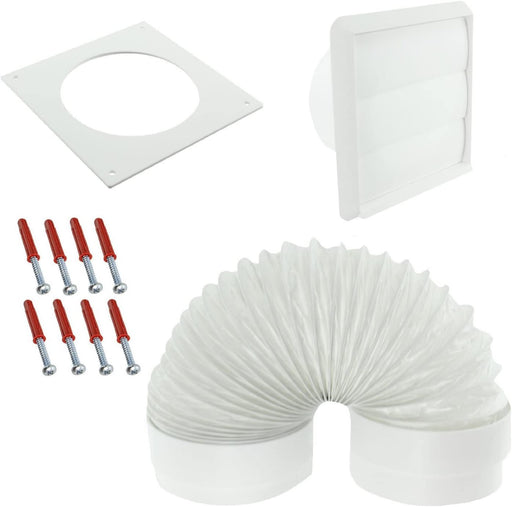 External Wall Vent Ducting Cover Kit for Hotpoint Cooker Hoods (White, 4" / 102mm)