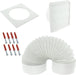 External Wall Vent Ducting Cover Kit for Rangemaster Cooker Hoods (White, 4" / 102mm)