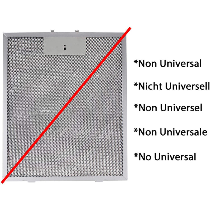 Metal Grease Mesh Filter for Logik Cooker Hood Extractor Fan Vent (Silver, 320 x 260mm)