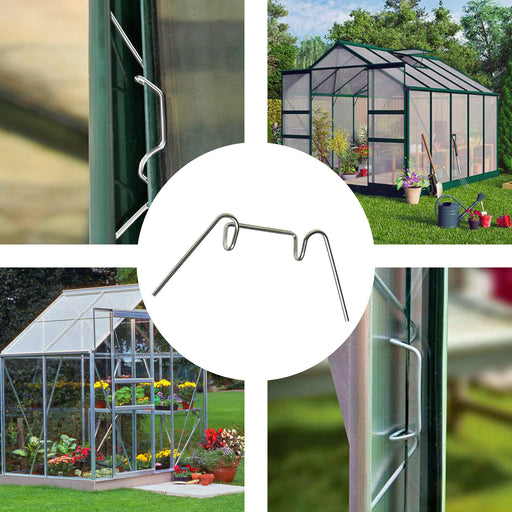 Greenhouse W Clips Spring Wire Glazing Glass Pane Frame Fixing Clamp