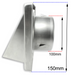 Stainless Steel Square Hood Cowl Vent 100mm measurements