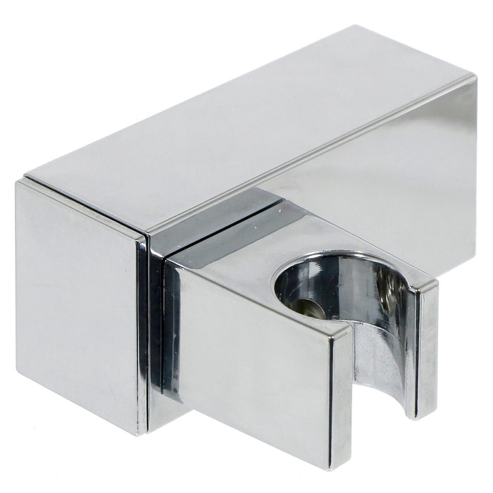 Wall Clamp for Aqualisa Shower Head Adjustable Square Angled Chrome Bracket Handset Holder