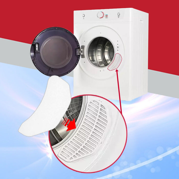 Tumble Dryer Cloth Exhaust + Air Intake Filters for Cookology CMVD25BK CMVD25SL CMVD25WH (10Pc Filter Kit)