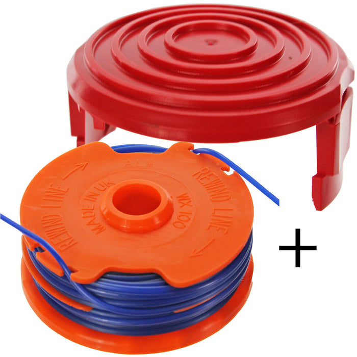 Dual Strimmer Line Spool Head Base Cover Cap for QUALCAST GT25 GGT3503 GGT350A1