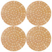 Universal Air Fryer / Multi Cooker Drawer Liners Non-Stick Round Perforated Mats (Brown, Pack of 4)