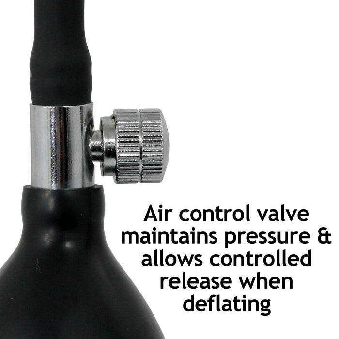 Air control valve maintains pressure & allows controlled release when deflating