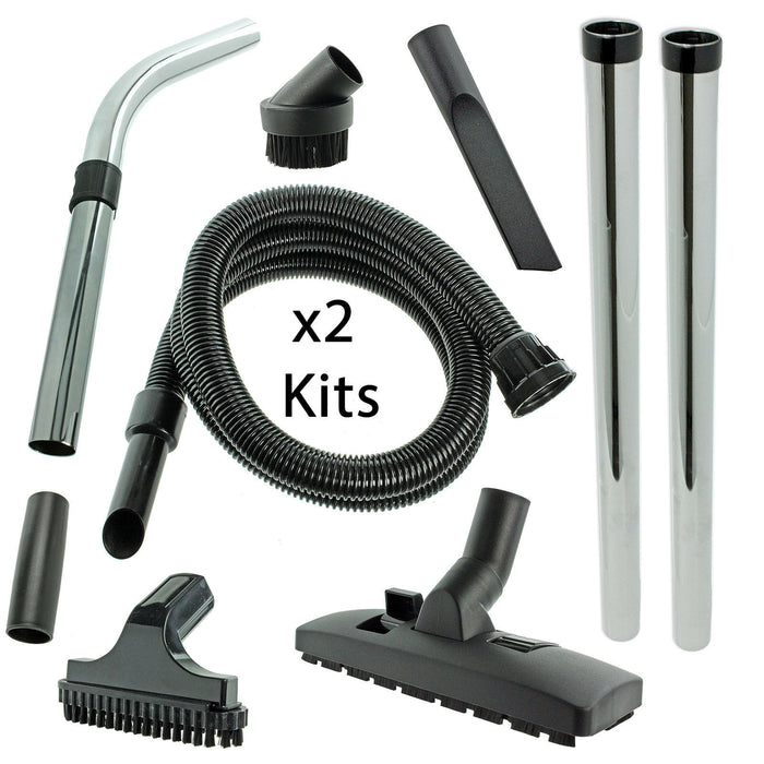 SPARES2GO Hose & Tool Kit For Numatic Henry Hetty James Vacuum Cleaner Hoover (2.5m) (2 x Kits)