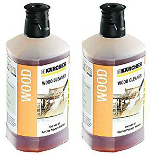 Karcher 3 in 1 Wood / Decking Pressure Washer Cleaning Detergent (2 x 1 Litre Bottles) 6.295-757.0 / 62957570