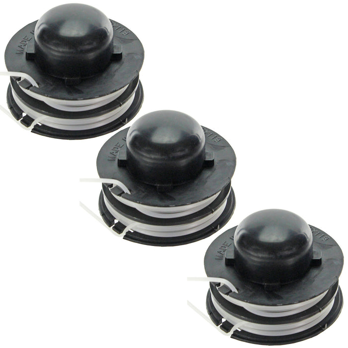 Dual Feed Strimmer Line Spool Head for B&Q FPGT250-6 Garden Trimmers x 3