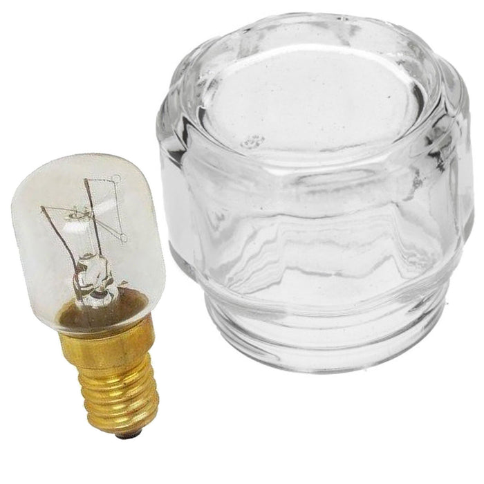 Glass Lamp Lens Cover + 25w Light Bulb for Bosch Oven Cooker