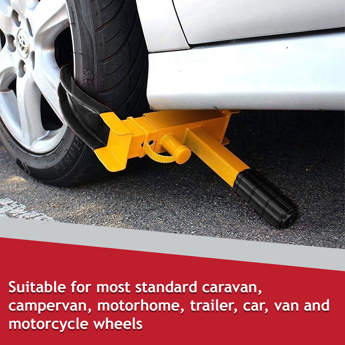 Wheel Clamp Lock Caravan Campervan Motorhome Trailer Car Van Insurance Essential