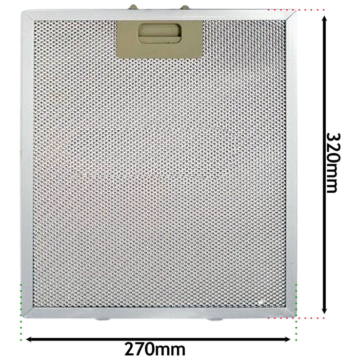 Metal Grease Filter for Homeking FW90.3SS Cooker Hood / Extractor Vent (320mm x 270mm)