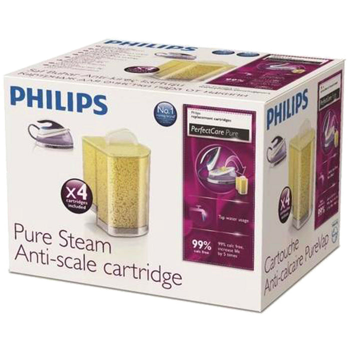 Philips PerfectCare Pure Steam Generator Iron Anti Scale (Pack of 4 Cartridges) - GC004