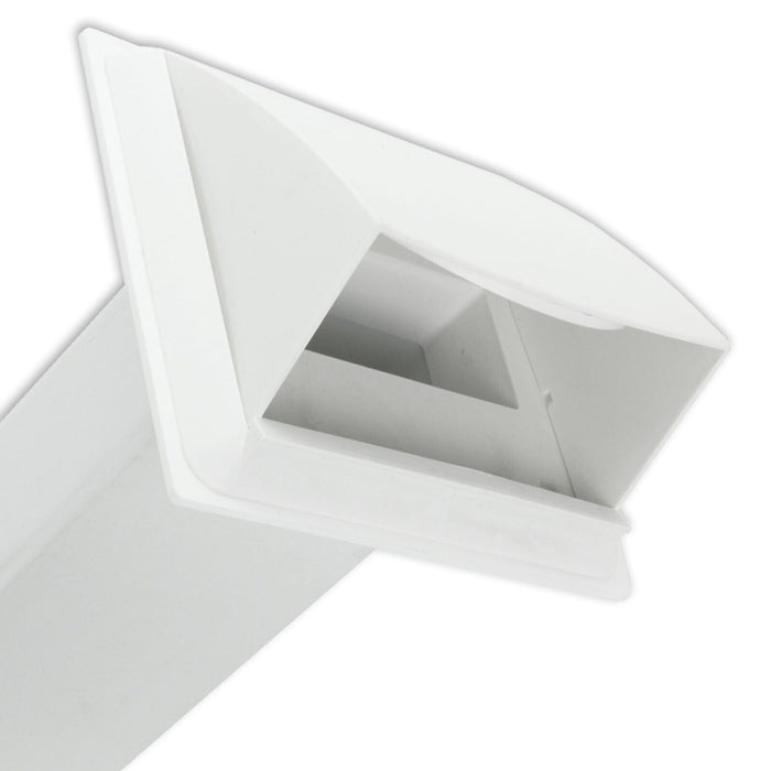 Universal Tumble Dryer Vent Kit Non Return Flap Exterior Wall Pipe Duct (White, 4" / 100mm)