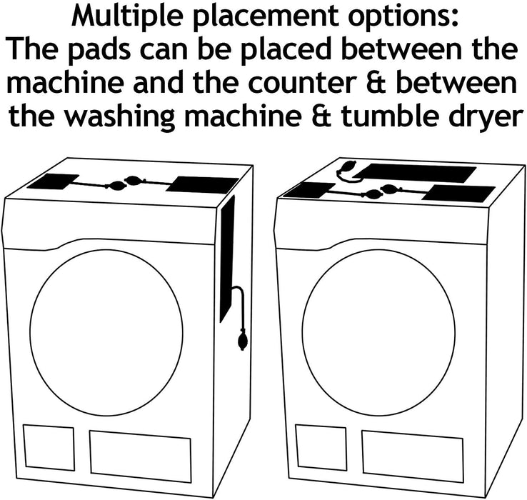 Multiple placement options: The pads can be placed between the machine and the counter & between the washing machine & tumble dryer