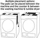 Multiple placement options: The pads can be placed between the machine and the counter & between the washing machine & tumble dryer