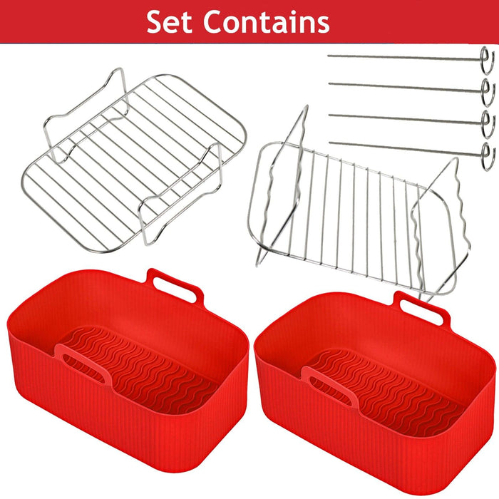 Basket Racks for NINJA Air Fryer Foodi AF300 AF400 Drawer Liner Pot Shelf Set